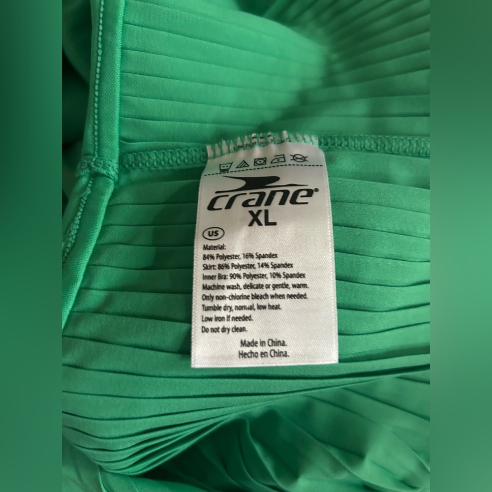 🆕🍋 Scoop-Neck Pleated Tennis Golf Workout Errands Dress Green New XL summer fun - Picture 5 of 10
